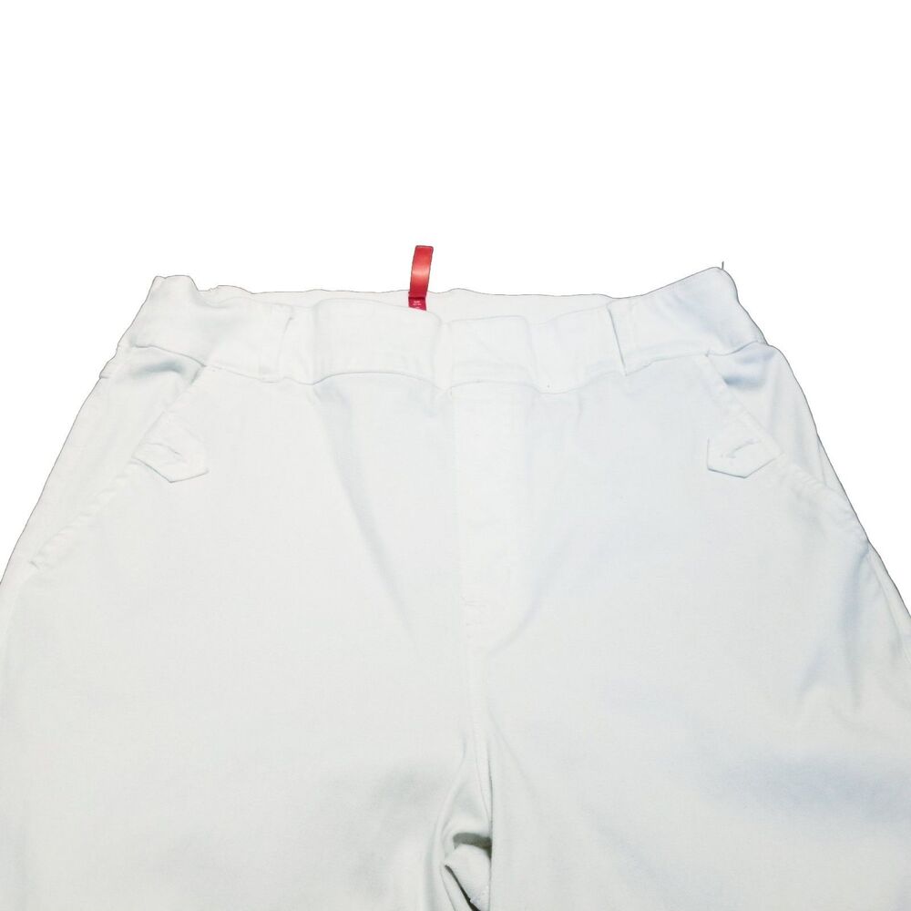 Spanx Pants Women's Size L White Stretch Twill Cropped Wide Leg (28x26.5) 20312R - Picture 2 of 6
